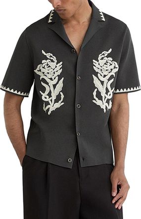 Reiss Folia Cuban Button Through Sweater