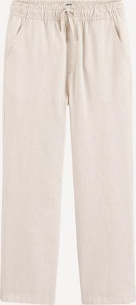 La Redoute Collections Katoenen/linnen broek met rechte pijpen