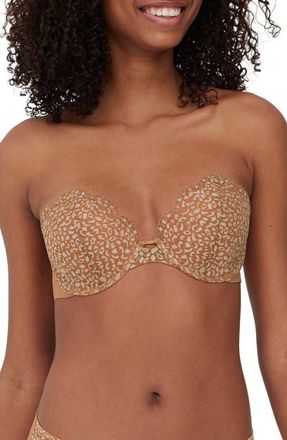 Skarlett Blue Rouse Full Coverage Lightly Lined Strapless Bra in Ginger/ivory at Nordstrom, Size 34Ddd