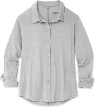 Stio | Womens Divide Shirt, Size Extra Small in Quiet Grey Heather
