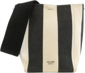 Celine Pre-owned Bucket Bags, male, Multicolor, Size: ONE SIZE Pre-owned Sangle Bucket Small Cotton Calf Shoulder Bag