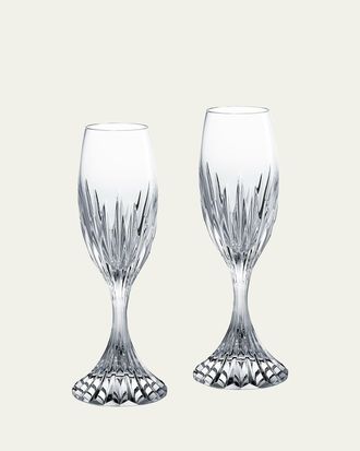 Baccarat Massena Champagne Flutes, Set of 2