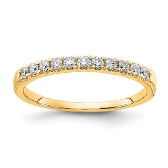 Diamond2Deal 14k Gold Lab Grown Diamond Wedding Band Ring 1/4Ct Clarity- VS Color- G-H