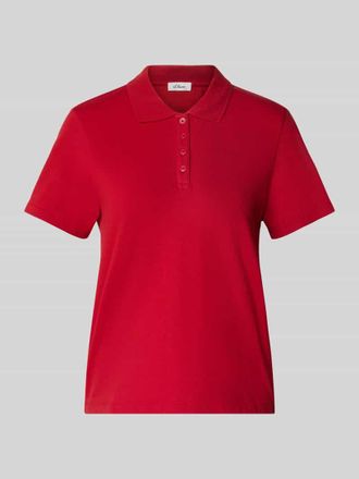 s.Oliver Red Label Regular Fit Poloshirt aus Baumwoll-Mix in Rot, Gr&ouml;&szlig;e 38