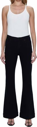 Pistola Denim Kinsley Mid Rise Ultra Flare Jeans In Black Ink