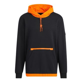 adidas Mens adidas neo Contrasting Colors Thicken Sports Pullover Black HD4634