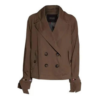 Bazar Deluxe Bazar Deluxe, Trench Coats, female, Brown, Size: XS Short Flared Trench