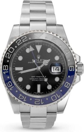 Rolex Pre-owned Rolex GMT-Master II GMT Automatic Chronometer Black Dial Mens Watch 116710BLNR