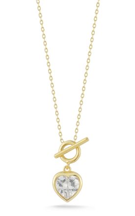 Glaze Jewelry Sterling Silver Toggle Heart Necklace
