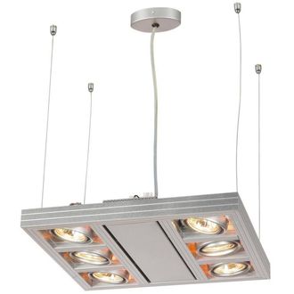 Netlighting 6 Light Commercial Lighting Aluminum in Grey