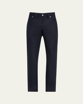 Brioni Mens Meribel Wool Flannel 5-Pocket Pants