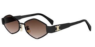 Celine CL40254U Metal Triomphe 01F Womens Sunglasses Black Size 54