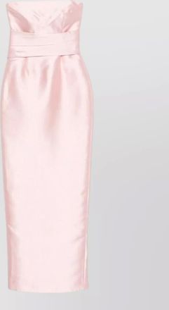 Solace London sleeveless pleated waist midi dress