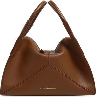 Victoria Beckham Mini Victoria Pli&eacute; Handbag in Dark Tan at Nordstrom