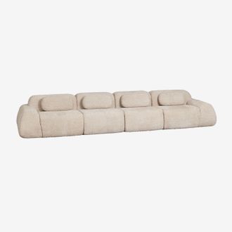 Sklum Sof&aacute; Modular De 4 Piezas En Chenilla Envasado Al Vac&iacute;o Merida Sklum
