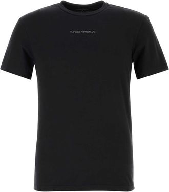 Emporio Armani Black Stretch Cotton T Shirt Set