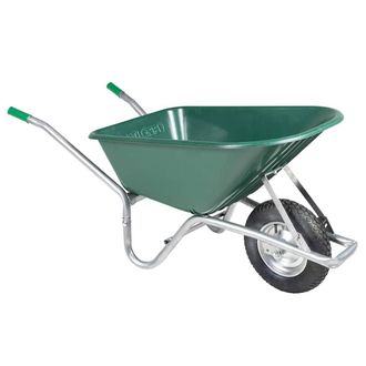 Berkfield Home Wheelbarrow Green 90 L 150 kg Galvanised Steel & Plastic
