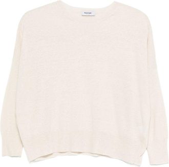 base Pullover aus Leinen- und Baumwollmischung