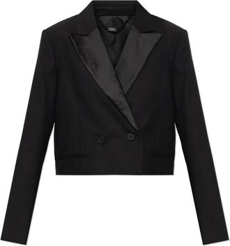 AllSaints Noa Blazer - Dames - Blazers - Zwart - XS - Wol - Jassen