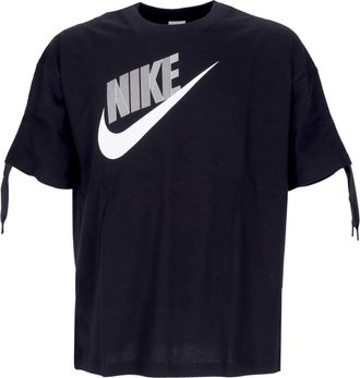 Nike Zwarte Dans Top Korte Mouw T-Shirt - Dames - Sportshirts - Zwart - L - Katoen - Fitness