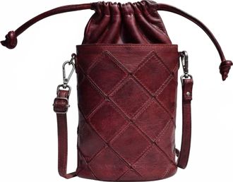 Latico Womens Leather Payne Crossbody Purse In Oxblood