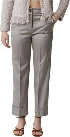 Via Masini 80 Stijlvolle Broek - Dames - Slim Fit Broeken - Grijs - 2XL - Broeken