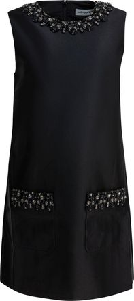 Self Portrait Embellished Sheath Dress Abiti Nero-Donna