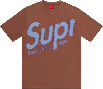SUPREME T-shirt con logo - Marrone