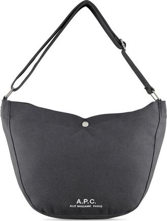 A.P.C. Journal Satchel - Heren - Schoudertassen - Zwart - ONE Size - Katoen - Tassen