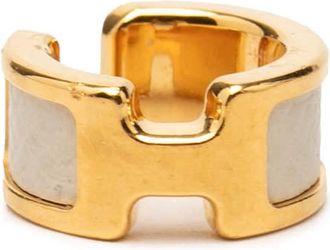 Herm&egrave;s Pre-owned Hermes Gold Plated and Epsom Olympe Ear Cuff Unisex 3Q2ZB4JXQBCXIN0R