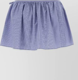 Miu Miu cotton embroidered mini skirt