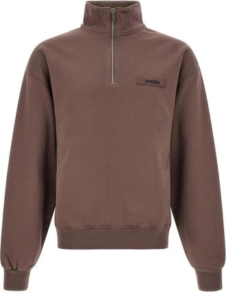 Jacquemus Brown Half Zip Sweatshirt