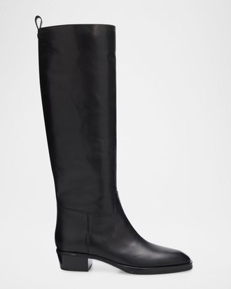 Jimmy Choo London 45mm Mave Leather Knee-High Boots