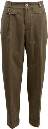 High Straight Broeken - Dames - Straight fit broeken - Bruin - XL - Broeken