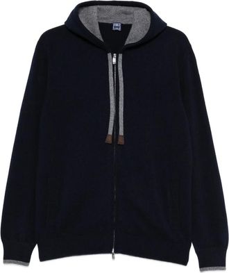 Fedeli Davis Zip-up Drawstring Knitted Hoodie