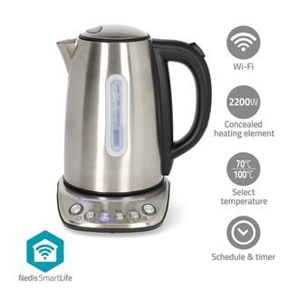 Nedis Kawk8000wifi Hervidor El&eacute;ctrico Plata 1.7l