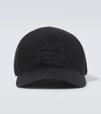 Miu Miu Logo denim baseball cap