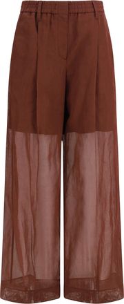 Brunello Cucinelli Womens Track Pants Sartorial Mulberry Cotton Trousers