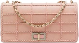 Chanel Pre-owned Classic Flap Crossbody - Dames - Vintage Schoudertas - Roze - ONE Size - Leer - Vintage