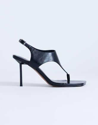 Topshop Sandy - Sandali infradito neri con tacco-Nero