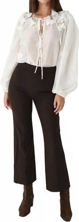 SIMKHAI Mackenzie Straight Leg Pants In Chocolate