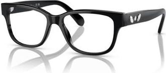 Swarovski 52mm Rectangle optical glasses in Black at Nordstrom