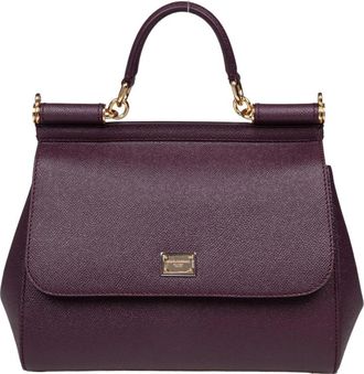 Dolce & Gabbana Sicily Medium Handtas - Dames - Handtassen - Wit - ONE Size - Katoen - Tassen