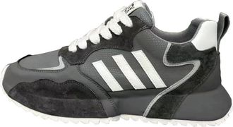 Generic Men lace up Flat Shoes for Outdoor Leisure Versatile Breathable and Comfortable Sports Shoes (Gray,7.5)