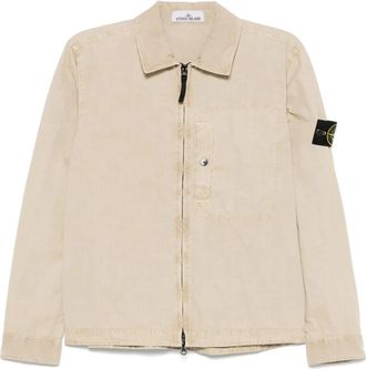Stone Island Giacca-camicia con applicazione Compass - Toni neutri