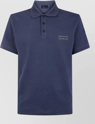 Moncler polo shirt straight cut short sleeves