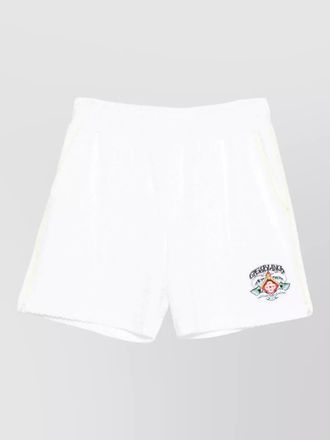 Casablanca monogram terry shorts contrast piping