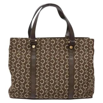 Celine Pre-owned Tela bolsos-de-mano - Pre-owned - Mujer - Marr&oacute;n - ONE SIZE