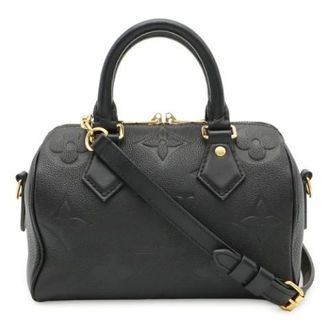 Louis Vuitton Pre-owned Speedy Bandouliere Monogram Empreinte 2way tas - Dames - Pre-owned - Zwart - Maat: ONE Size Leer