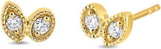 Bony Levy 18K Gold Mykonos Diamond Stud Earrings in 18K Yellow Gold/diamond at Nordstrom